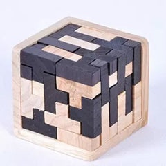 Montessori Early Education 3D wooden Block Jigsaw Puzzle Cubes