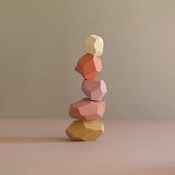 Rainbow Stack Build Wooden Stones Wooden Building Toys