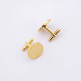 Personalized Cufflinks Titanium Steel Mirror Round Cuff