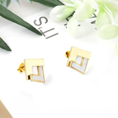 Gold-Plated Butterfly Bar Personalized Earrings Gold Filled Studs