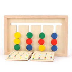 Four-Color Matching Wooden Game Puzzle Toy For Children
