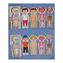 Boy Wooden Body Puzzle for Toddlers & Kids