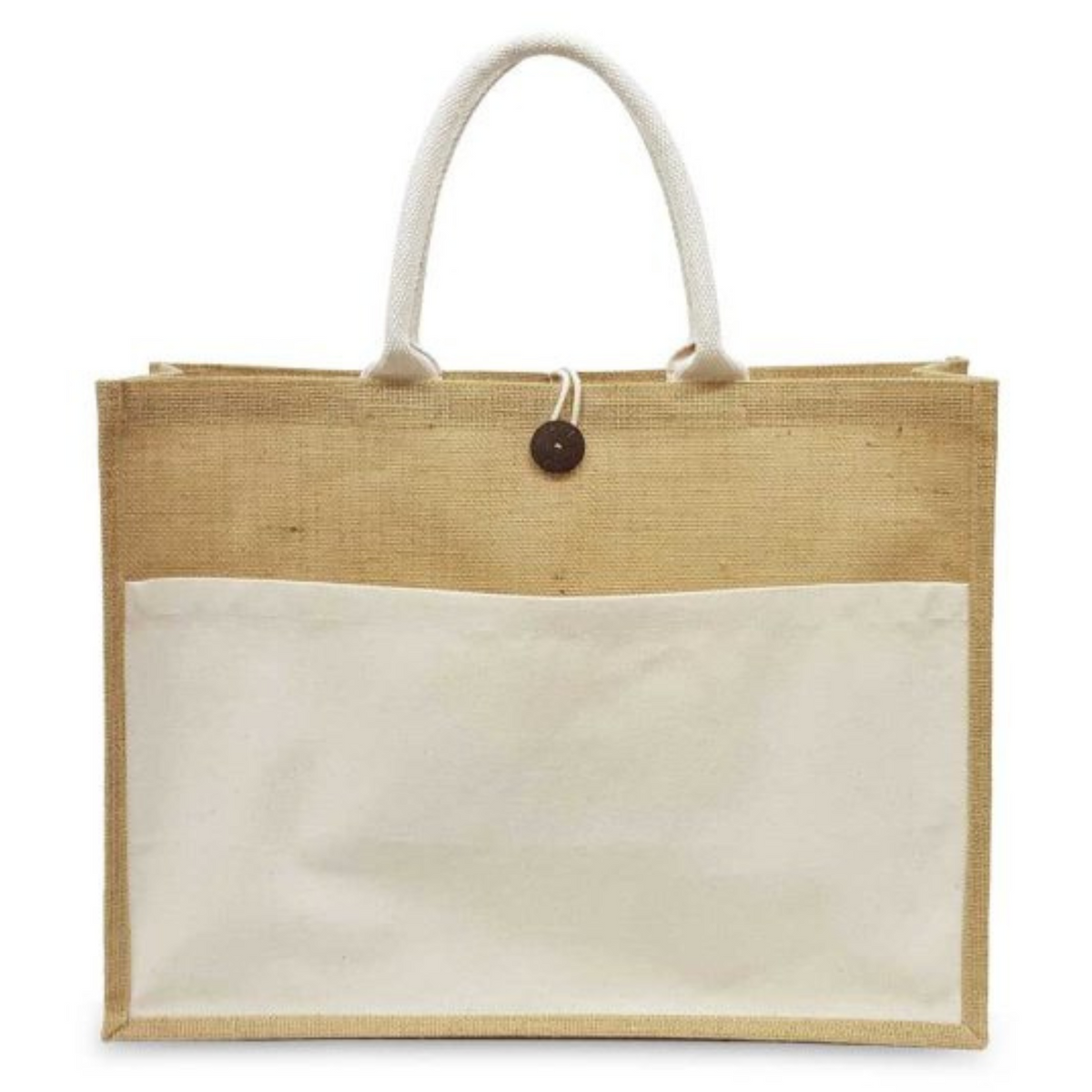 Customized Jute Bags with Cotton Pocket