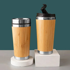 Natural Bamboo Tumbler Stainless Steel Liner