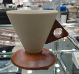 Coffee Cup With Wooden Stand