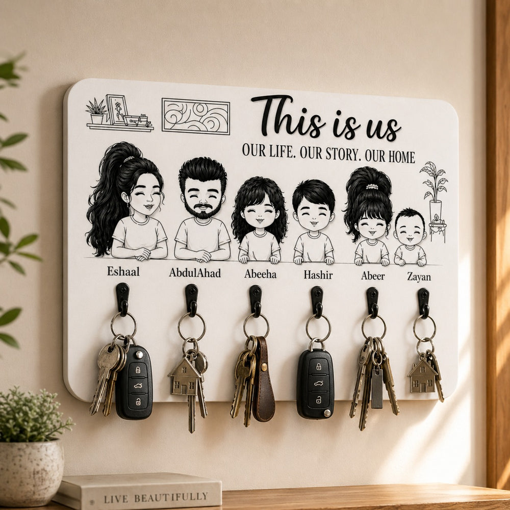 Custom Family Key Holder with Names