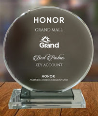 Custom Round Crystal Award