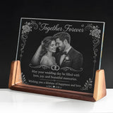K9 Crystal  Blank Trophy Award Wooden Base