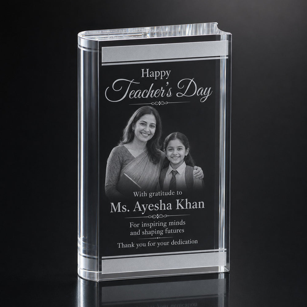 Customized Fantastic Graduation Crystal Book Award Trophy (Engraved)