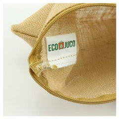 Natural Jute Zipper Pouch for Organizing Storage