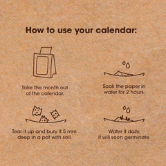 eco-neutral® Plantable Calendar with 12 Sheets Seed Paper