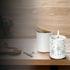 Sublimation Ceramic Candle Jar with Bamboo Lid