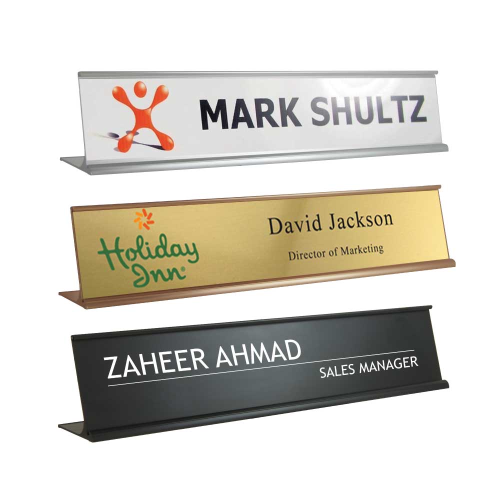 Business Desk Decor Personalized Acrylic Desk Name Plate | Custom ...