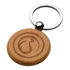 Round Wooden Keychain