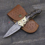 Damascus Fold Golden and Brown Color