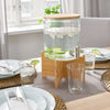 Jar with Tap, Bamboo/Clear Glass