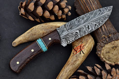 Damascus Steel Feather Knife