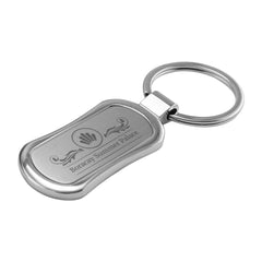 Rectangular Oval Metal Keychains