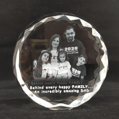3D Corporate Crystal customized with Picture and Text Engraving