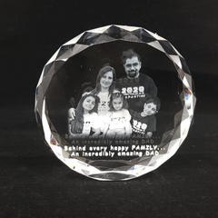 3D Corporate Crystal customized with Picture and Text Engraving