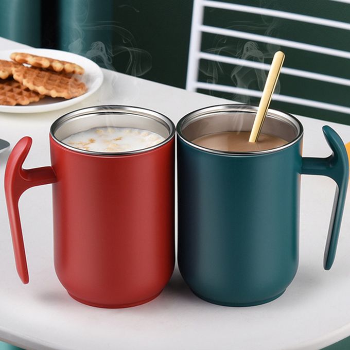 304 Stainless Steel Coffee Mug With Lid and Handle