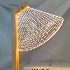 3d Illusion Wooden Led Night Table Light Lamp