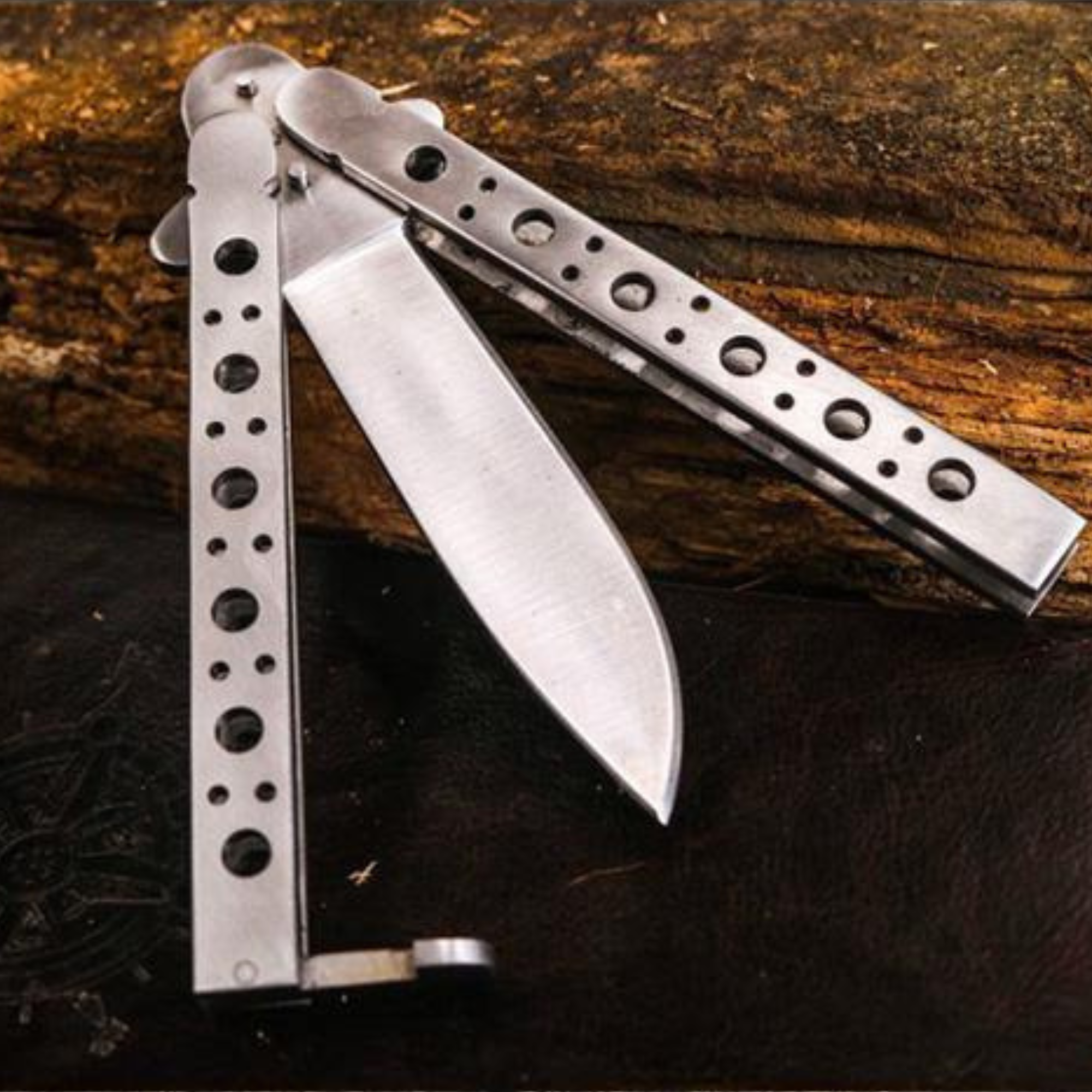 Adonis SET OF 2, 12 cm?Blade High Carbon Filipino Balisongs butterfly Knife
