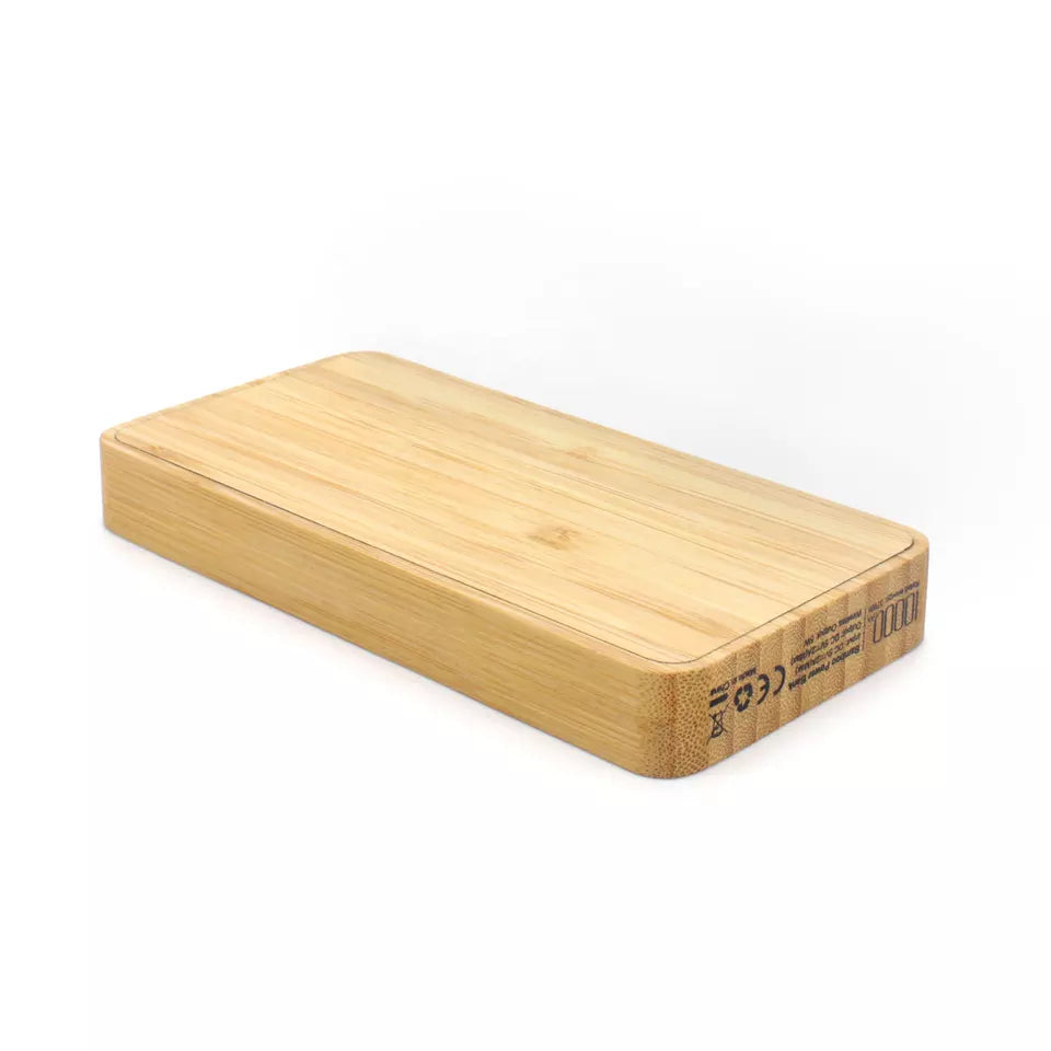 Bamboo Power bank 10000mAh with Wireless 5W charger