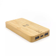 Bamboo Power bank 10000mAh with Wireless 5W charger