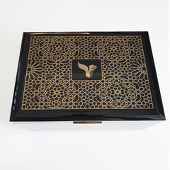 Black wooden box with glossy finish - Gifto Graphics