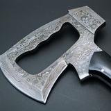 Black kite 18 Inches Long 7 inches Head Damascus Tomahawk Axe Multi Purpose Axe black mamba knives
