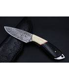 California King Snake 6.5 Inches Long 3 Inches Blade 7 Ounce Damascus Skinner Hunting Fixed Blade Knife Damascus Handmade - Gifto Graphics