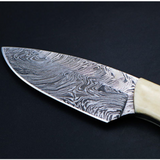 California King Snake 6.5 Inches Long 3 Inches Blade 7 Ounce Damascus Skinner Hunting Fixed Blade Knife Damascus Handmade