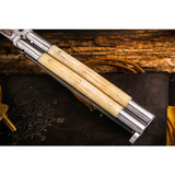 D2 tool steel Filipino Balisongs butterfly Stainless Steel bone Inserts