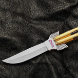 D2 tool steel Filipino Balisongs butterfly Stainless Steel ebony wood Inserts