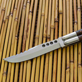 D2 tool steel Filipino Balisongs butterfly Stainless Steel rose wood Inserts