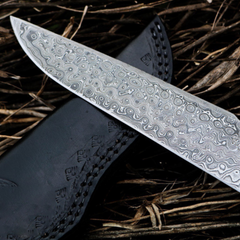 Frilled Shark Damascus Knife 12 Inches Long 8 Inches Blade 14 Ounce Damascus Hunting Fixed Blade Thin Bowie Knife Handmade