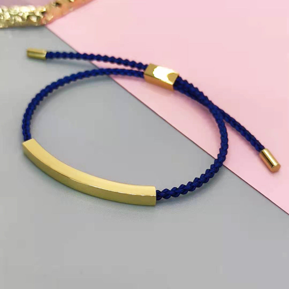 Korean Style Falling in Love Couple Bracelet With Text Engraving