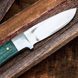 Green Fish Knife 9? Long 4.5?Blade ? 9oz 440c stainless steel Hunting Fixed Blade Bowie Skinner Survival Handmade Knife