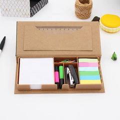 Custom printing eco Memo Pad Post Sticky Note holder with pen set