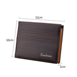 Minimalist Wallet PU Leather Men Wallet Short Multicolor Leisure