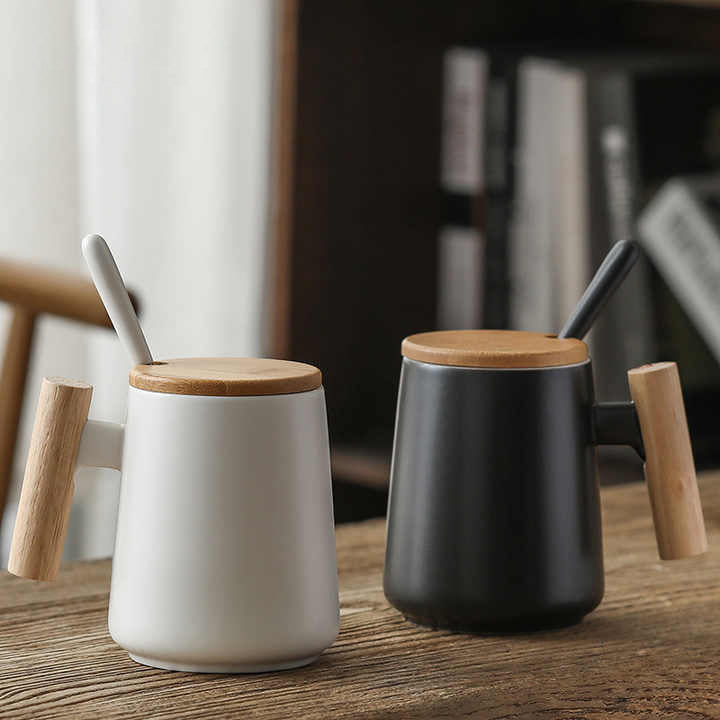 Ceramic Mugs Coffee With Spoon