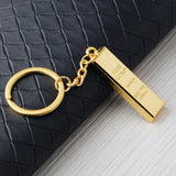 Metal Novelty 3D Gold Bar Shaped Keychain