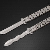 Hairstreak SET OF 2, 12 cm?Blade High Carbon Filipino Balisongs butterfly Snake blade Knife