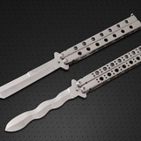 Hairstreak SET OF 2, 12 cm?Blade High Carbon Filipino Balisongs butterfly Snake blade Knife