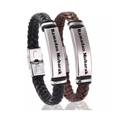 Casual Stainless Steel Leather Bracelet