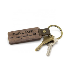 Personalized Rectangle Blank Wood Keychain Laser Engraved