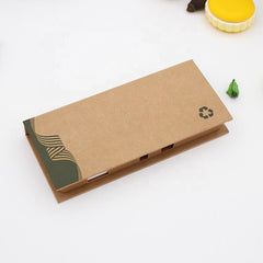 Custom printing eco Memo Pad Post Sticky Note holder with pen set