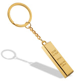Metal Novelty 3D Gold Bar Shaped Keychain