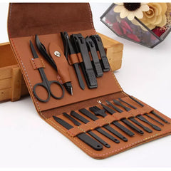 PU leather Nail Clipper Case Personal Care Manicure Set